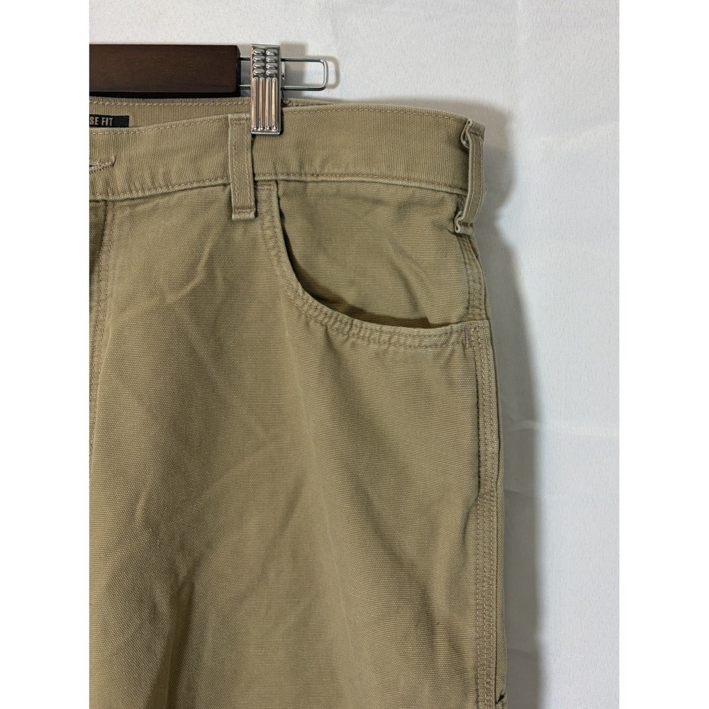 Carhartt FR Pants Mens 38x32 Beige Flame Resistant Canvas Work Carpenter CAT 2 - Picture 4 of 16